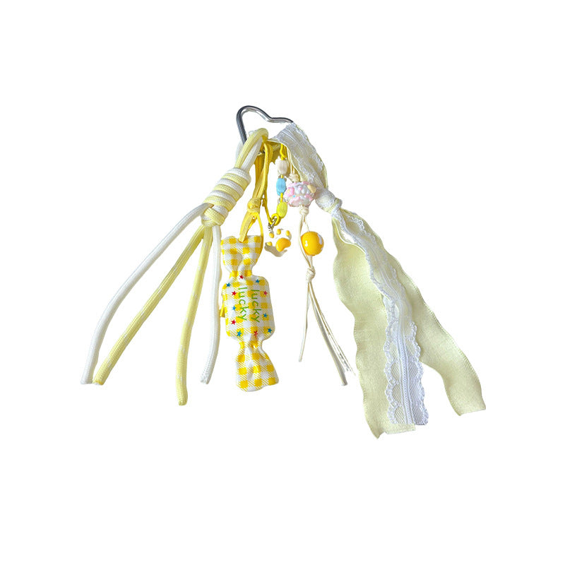 Handmade DIY Milk Candy Bracelet Keychain Ornament Creative Miu Bag Pendant Car Keychain Trinkets