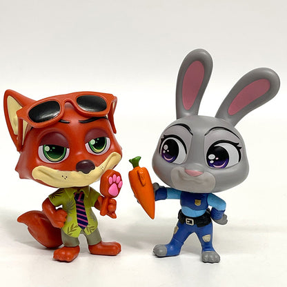 Cross-border crazy animal city Judy Rabbit Nick Fox figure model cute cartoon anime figure movie peripherals