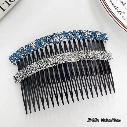 2026 New Sparkling Rhinestone Hair Comb, Loose Hair Organizer, Bangs Hair Clip, Frontal Side Hair Clip, Back-of-Head Comb
