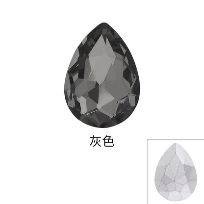 Drop Shape Diamond, Real Silver Plated Bottom Glass, Rhinestone Luggage, Hair Accessories, Accessories, Culet Drop Diamond