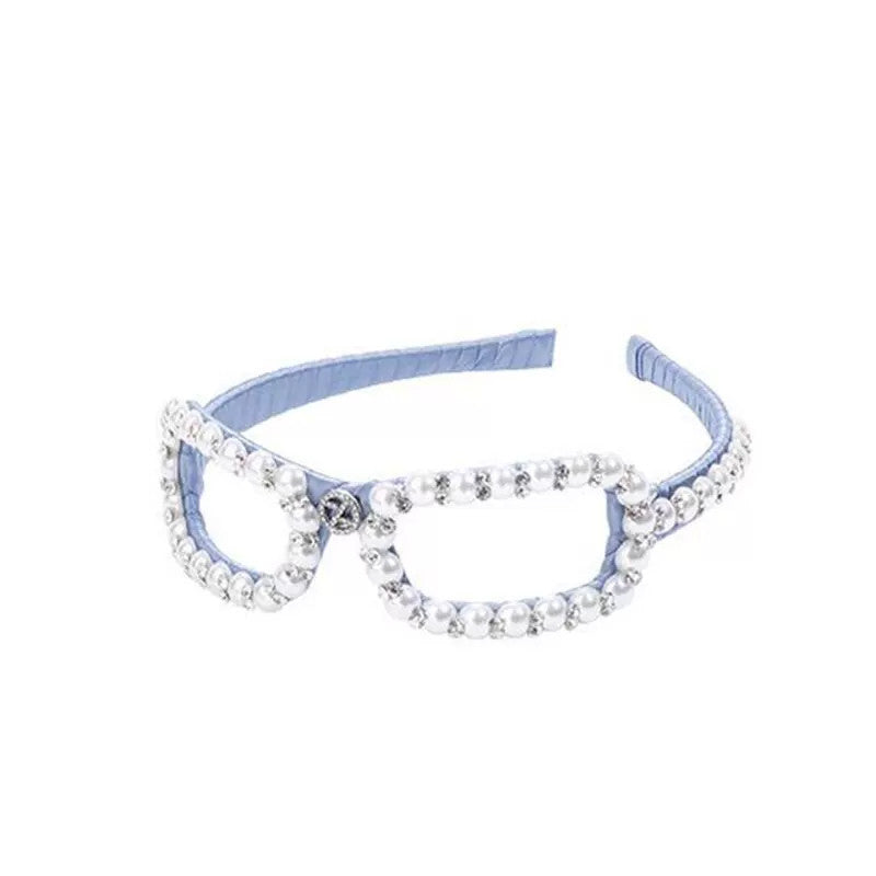 Design light luxury, high-end foreign fashion glasses, headbands, headbands, women's 2026 new high skull top headbands, hairpins