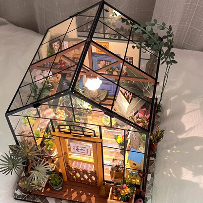 Casey Flower House DIY Cottage Model House Assembling Building Blocks Handmade Mini Exquisite Toys Girls' Day Gifts
