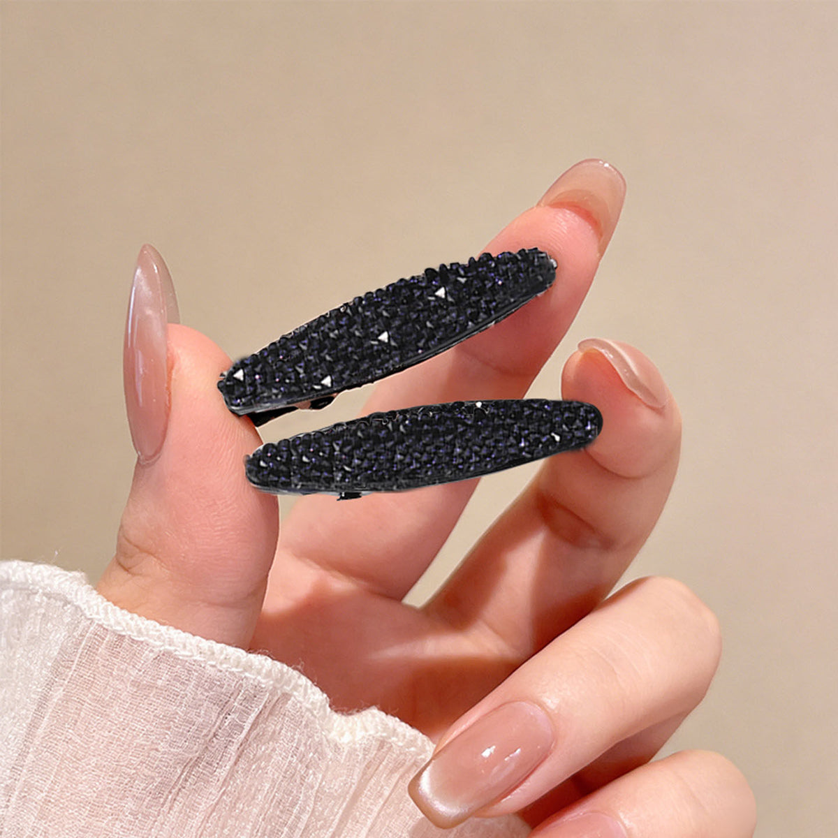 Small bangs clip shredded hairpin side forehead hairpin women's high-end new Korean mini flash diamond hairpin