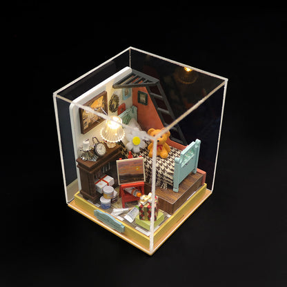 Hongda DIY Cottage Dream Bedroom Wooden Handmade Building Assembly Mini Cottage Creative Toys Gift Ornaments