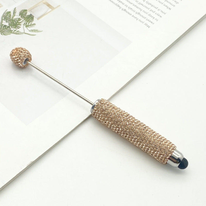 DIY touch screen full diamond ballpoint pen multi-function capacitive stylus cute pen ins solid color rhinestone touch screen pen in stock