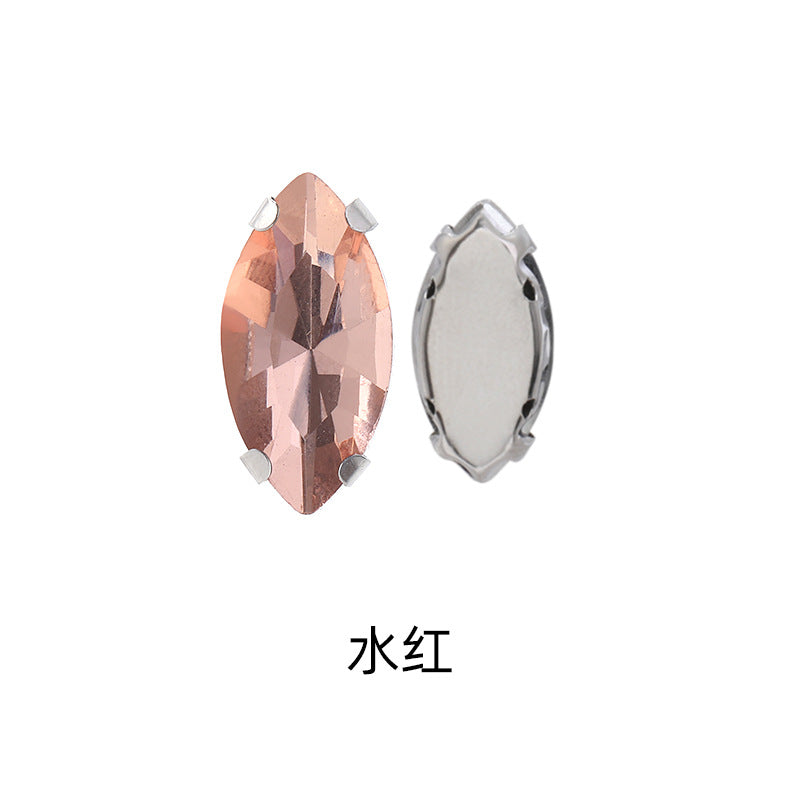 Navette Crystal Square Claw Rhinestones - Thickened Bottom Hand-Sewn Shoes Luggage Clothing Accessories