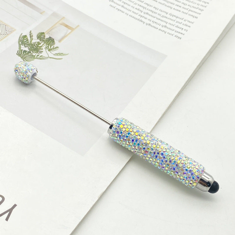 AB colorful full diamond touch screen pen DIY clay handmade rhinestone ballpoint pen live broadcast hot sale beaded gift pen hot sale