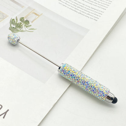 AB colorful full diamond touch screen pen DIY clay handmade rhinestone ballpoint pen live broadcast hot sale beaded gift pen hot sale
