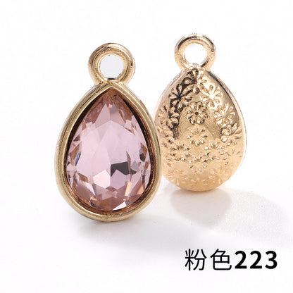 Cross-border hot-selling waterdrop pendants, gold-plated base diamond-inlaid headbands, clothing accessories, earrings, necklaces, accessories, versatile single pendants