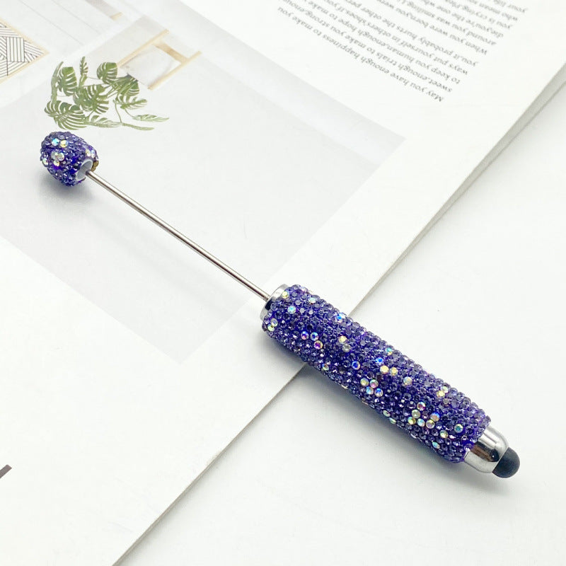 AB colorful full diamond touch screen pen DIY clay handmade rhinestone ballpoint pen live broadcast hot sale beaded gift pen hot sale