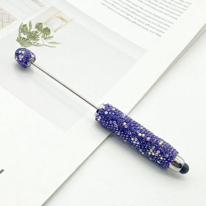 AB colorful full diamond touch screen pen DIY clay handmade rhinestone ballpoint pen live broadcast hot sale beaded gift pen hot sale