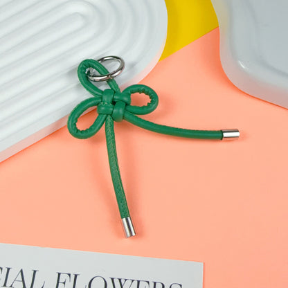 Creative PU leather Chinese knot keychain pendant accessories couple miu bag keychain pendant small gift