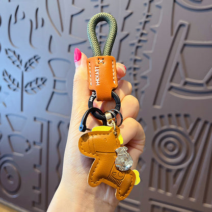 Creative PU leather immediately money keychain pendant cute couple car keychain bag small pendant wholesale