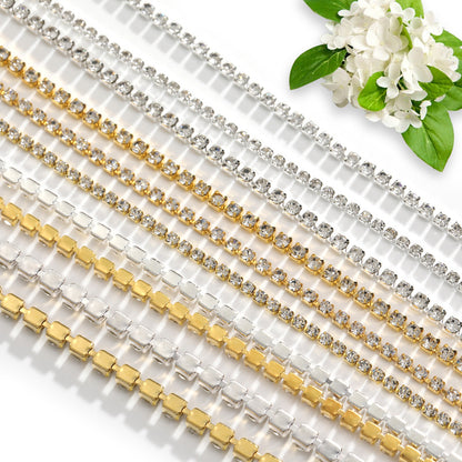 Full roll 10-inch claw chain 2 2.5 2.8 3.0 4mm Intensive DIY phone case with rhinestone material rhinestone chain