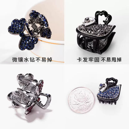 2026 new high-end flash diamond metal hairpin small grab clip women's bangs clip side forehead hairpin Korean headdress