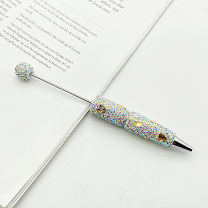 Love full diamond ballpoint pen creative DIY beading handmade diamond inlaid ballpoint pen educational student stationery spot wholesale