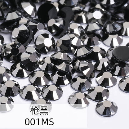 Resin flat bottom diamond, super flash nail drill, wedding dress decoration accessories, mobile phone case sticker diamond, round flat bottom resin diamond