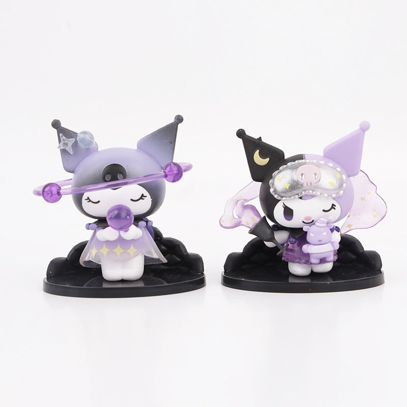 Anime werewolf killing Kuromi witch prophet doll model desktop microlandscape doll gacha ornament