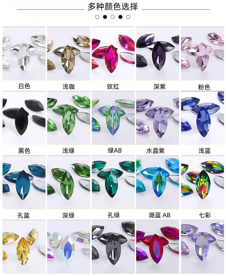 Navette Shape Diamond Rhinestones - Phone Case Perfume Bottle Clothing Crystal Jewelry DIY Accessories