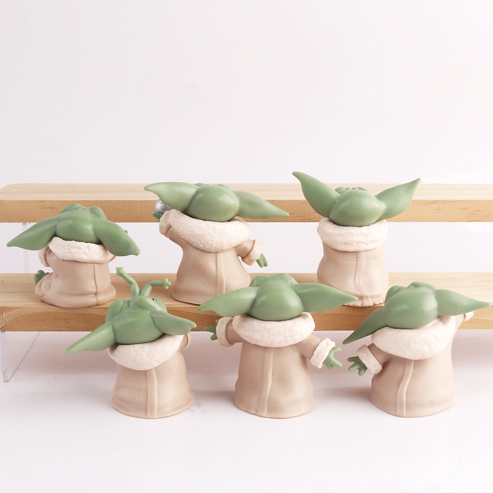 6 Baby Yoda Star Wars Mandalorian Blind Box Toy Baby Yoda Doll Toy Model Ornaments