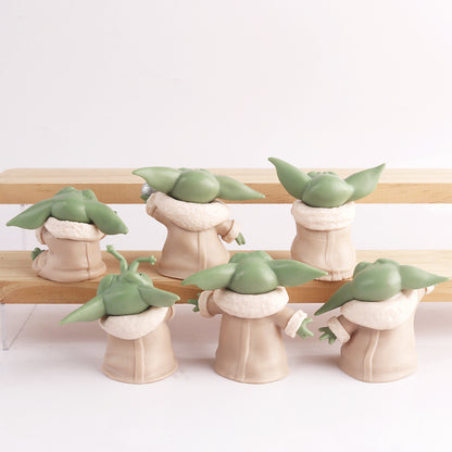 6 Baby Yoda Star Wars Mandalorian Blind Box Toy Baby Yoda Doll Toy Model Ornaments