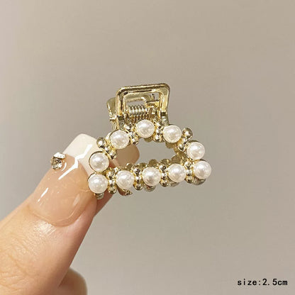 2026 new high-end flash diamond metal hairpin small grab clip women's bangs clip side forehead hairpin Korean headdress