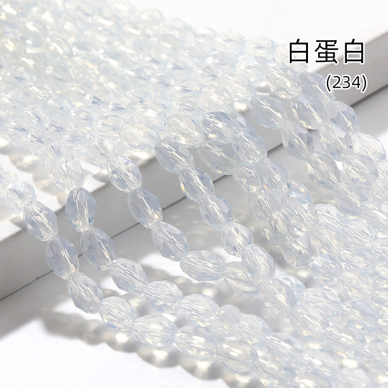 Xichuan cross-border water drop beads, glass beads, door curtains, garment accessories, straight hole water drop beads, cut surfaces, crystal bead factory wholesale