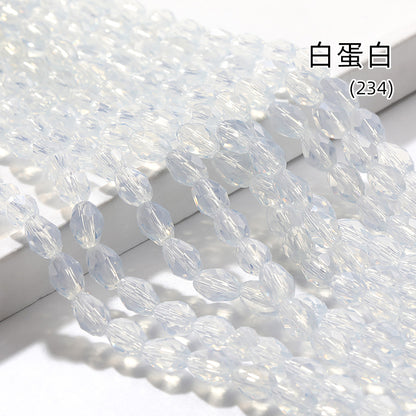 Xichuan cross-border water drop beads, glass beads, door curtains, garment accessories, straight hole water drop beads, cut surfaces, crystal bead factory wholesale