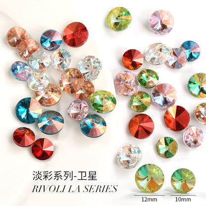 Xichuan New Light Color LA Series Satellite Pointed Bottom Glass Rhinestones, Clothing Accessories, DIY Jewelry Diamond Attachment Materials