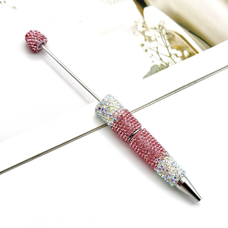 Multi-color gradient full diamond ballpoint pen DIY fun handmade full diamond ballpoint pen educational student stationery gift pen