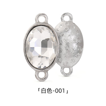 Oval 10*14mm double hanging zinc alloy silver chain headband pendant clothing DIY accessories hairpin headband hanging