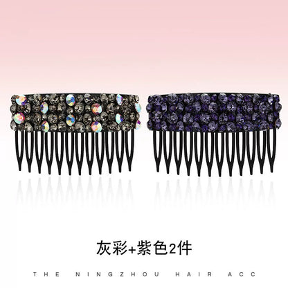 Korean Dongdaemun High-End Rhinestone Hair Comb Inverted Comb for Women, Sophisticated Elegance New Loose Hair Styling Tool Hair Clip
