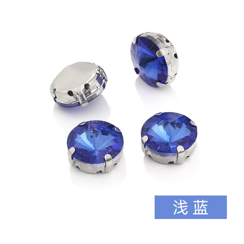 Rivoli Crystal Square Claw Rhinestones - Hand-Sewn Shoe Luggage Clothing Accessories