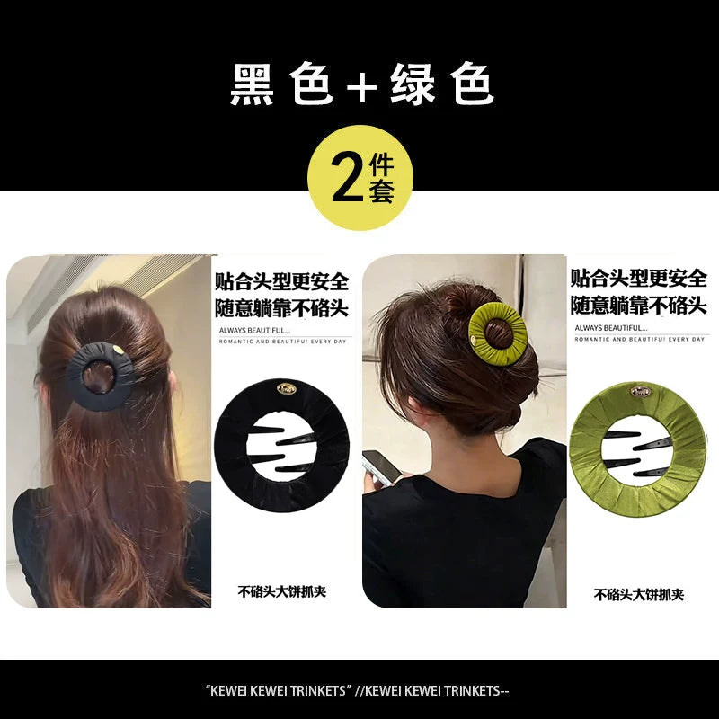 Flat hair clip, large pancake claw clip for women, new style for women, half-tie hair bun hair clip for the back of the head, yoga sports hair clip