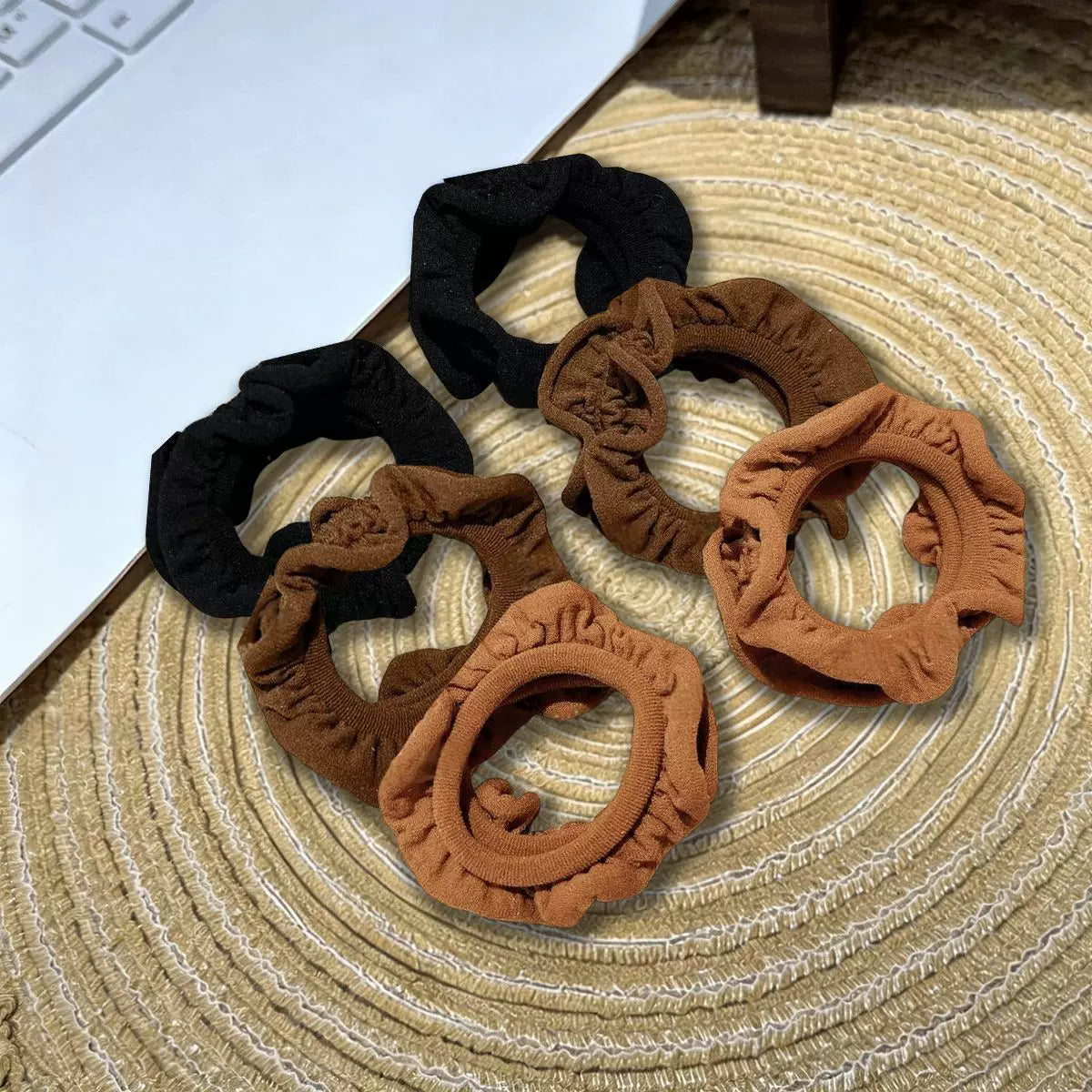 High elasticity, durable rubber bands for women, hair tie without damaging hair, thickened wood ear edge hair tie, adult hair tie for high ponytail buns