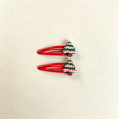 Christmas BB clip hairpin cartoon cute Santa hairpin red BB clip girl side clip bangs clip hair accessories