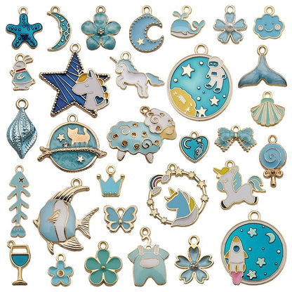 pendant Charms mix collections - Dripping Alloy DIY Bracelet Necklace Earring Key Ring Pendant