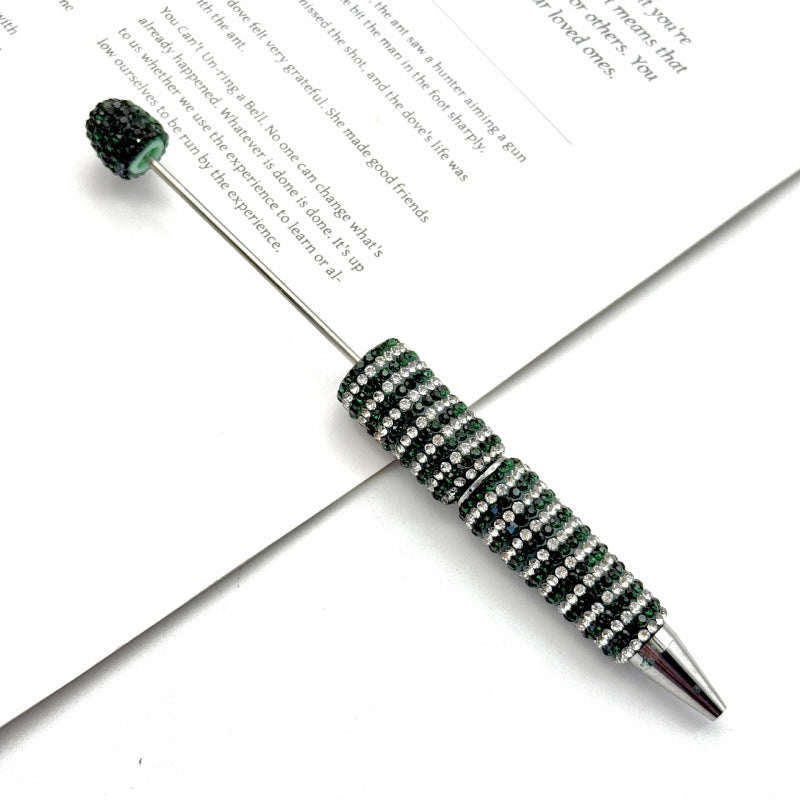 DIY striped full diamond ballpoint pen broken diamond heavy industry beaded ballpoint pen girl's heart cute gift pen spot wholesale