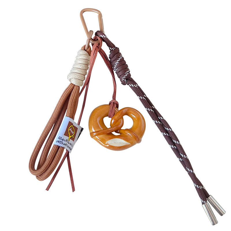 Creative miu system simulated alkaline water bread bracelet keychain pendant couple bag keychain small pendant wholesale