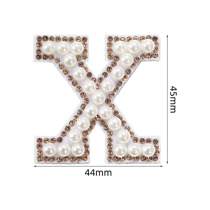 Crystal yellow diamond 26-letter fabric patch set, hot-hot stamped colored letter patch for clothing bags, diamond patches