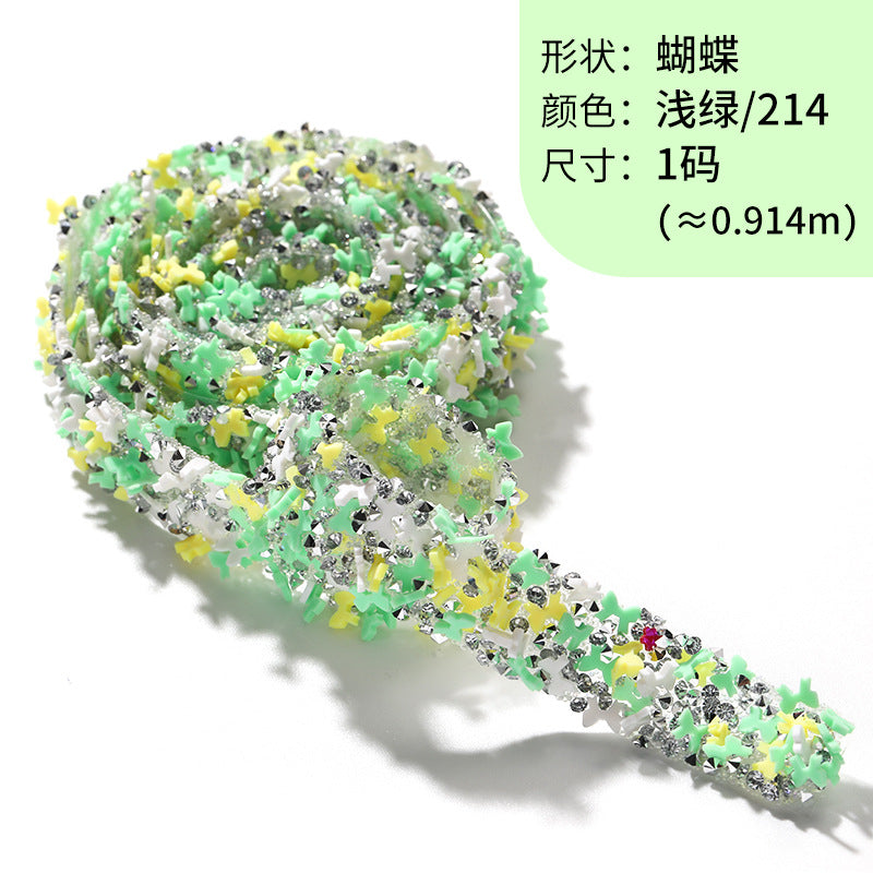 Resin Diamond Rhinestone Strips - Tear-Off Ready-to-Paste Sequins Hot Diamond Shoes Clothing Accessories and DIY crafty