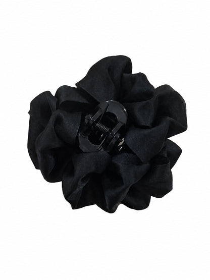 Black feather half-tie hair clip, small grab clip at the back of the head, high-end feel, little hair volume, shark clip, headpiece small size