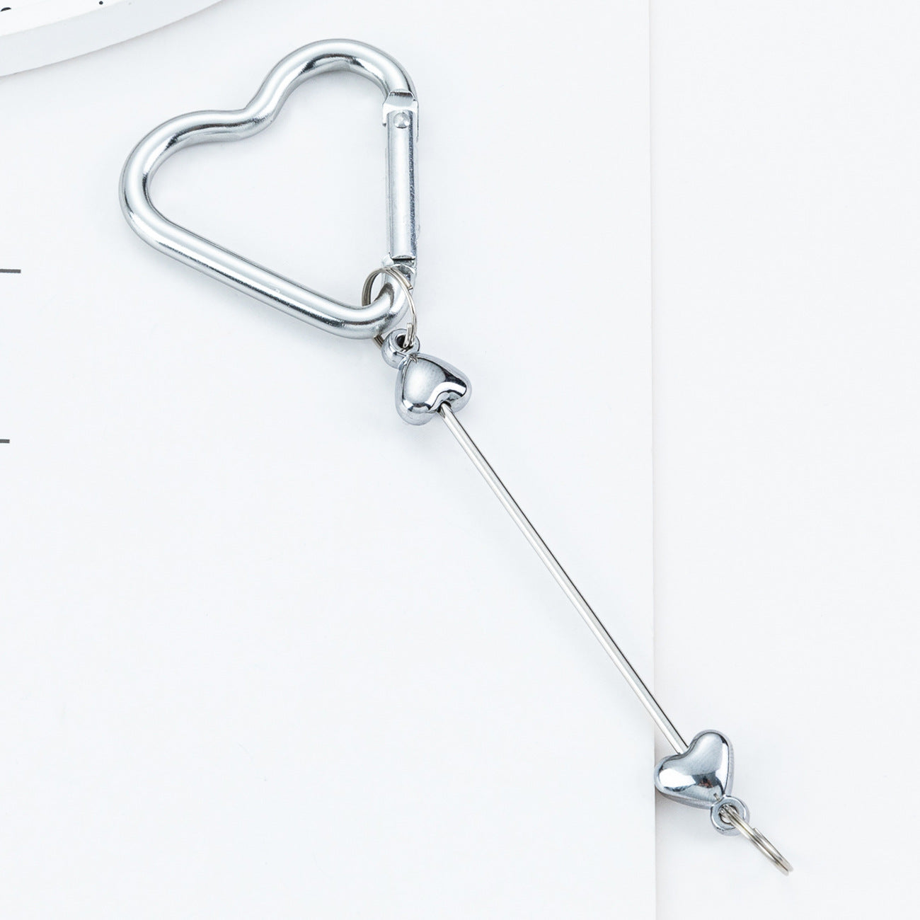 DIY Beaded Love Carabiner - Metal Bag Hook Jewelry Outdoor Kettle Backpack Carabiner