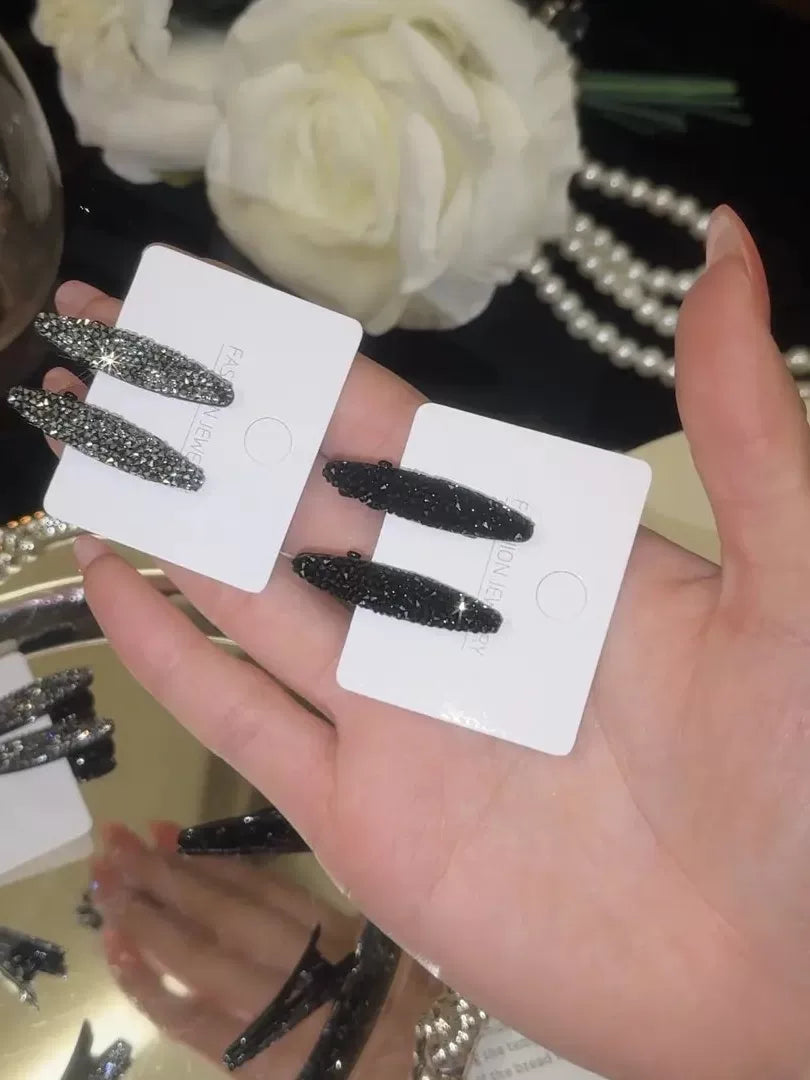 2026 New Super Attractive Side Hair Clip, Small Bangs Hair Clip, Rhinestone Duckbill Clip on the Forehead, Sophisticated Feel