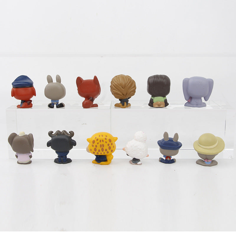 12 Zootopia figures 2nd generation Q version of the Metropolitan Doll Cake Decoration Ornament Model