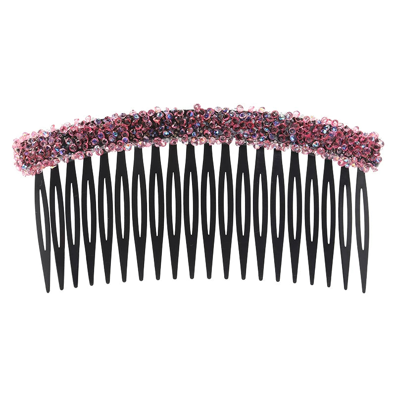 Premium glitter rhinestone hair comb, loose hair management tool, 2026 new toothbrush, bangs inverted comb, elegant hair clip, hair accessory