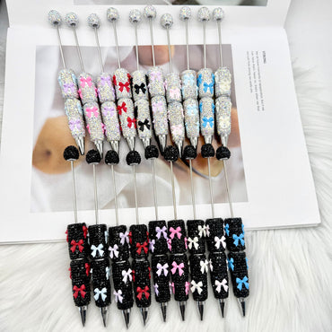 DIY creative bow full diamond  pen multi-color diamond gift pen Valentine's Day series gift pen in stock