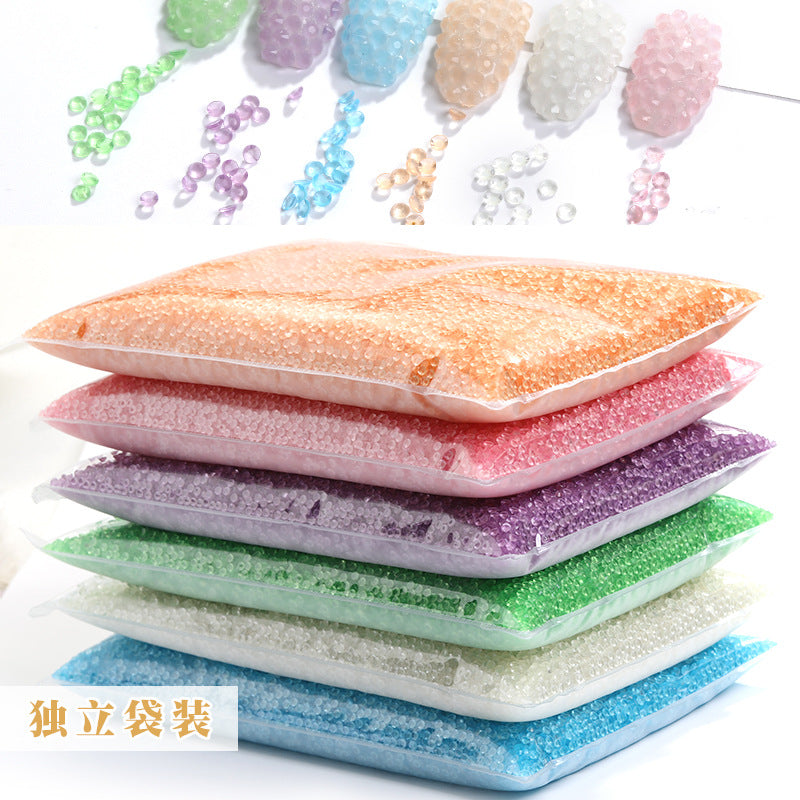 New flat resin rhinestone nail nail polish glow diamond DIY nail stickers imitating Olympic diamonds handmade diamond attachment wholesale