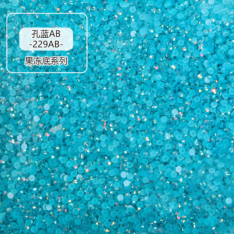 AB Colorful Resin Flat Bottom Rhinestones - Nail Art Clothing Shoes Bag Accessories