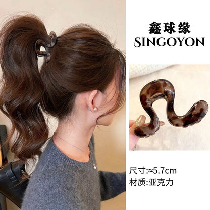Large Versatile Grab Clip Women's Back of Head Shark Clip Korean Premium Hairpin 2026 Temperament Disc Hair Accessories